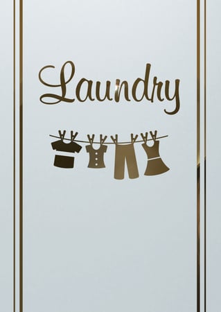 Laundry Insert featuring Frosted Glass Design Etched Glass by Sans Soucie Art Glass with Custom Country Farmhouse Design Clothesline Murray