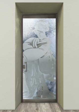 All Glass Front Door with sandblast Frosted Glass Design Art Glass Featuring Sandblast Etched Glass by Sans Soucie
