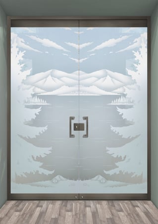 All Glass Front Door with sandblast Frosted Glass Design Art Glass Featuring Sandblast Etched Glass by Sans Soucie