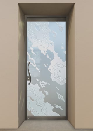 All Glass Front Door with sandblast Frosted Glass Design Art Glass Featuring Sandblast Etched Glass by Sans Soucie