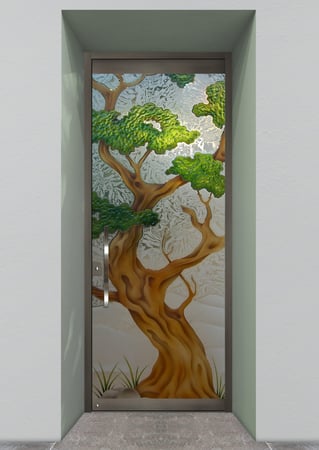 All Glass Front Door with sandblast Frosted Glass Design Art Glass Featuring Sandblast Etched Glass by Sans Soucie