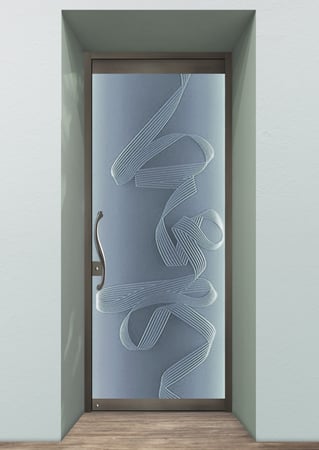 All Glass Front Door with sandblast Frosted Glass Design Art Glass Featuring Sandblast Etched Glass by Sans Soucie