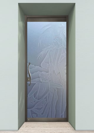 All Glass Front Door with sandblast Frosted Glass Design Art Glass Featuring Sandblast Etched Glass by Sans Soucie