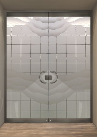 All Glass Front Door with sandblast Frosted Glass Design Art Glass Featuring Sandblast Etched Glass by Sans Soucie
