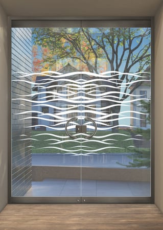 All Glass Front Door with sandblast Frosted Glass Design Art Glass Featuring Sandblast Etched Glass by Sans Soucie