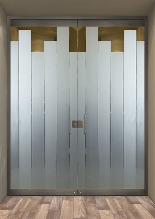 All Glass Front Door with sandblast Frosted Glass Design Art Glass Featuring Sandblast Etched Glass by Sans Soucie