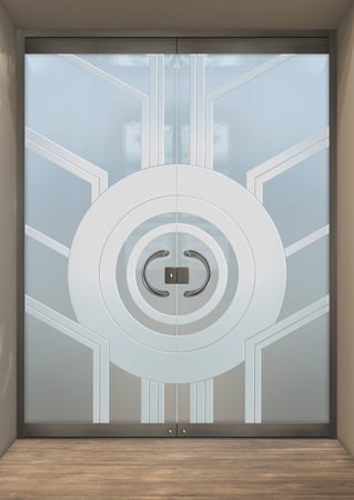 All Glass Front Door with sandblast Frosted Glass Design Art Glass Featuring Sandblast Etched Glass by Sans Soucie