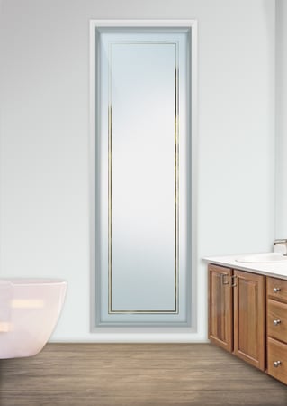 Window with Frosted Glass Borders 2 Pinstripe Border Design by Sans Soucie