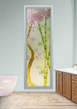 Window with sandblast Frosted Glass Design Art Glass Featuring Sandblast Etched Glass by Sans Soucie