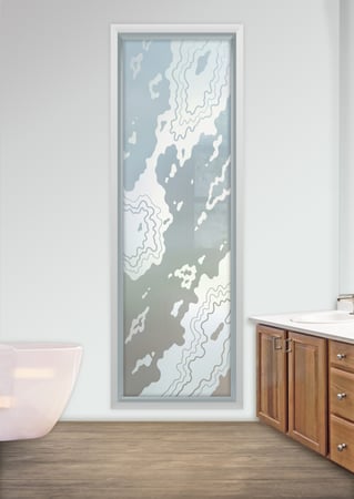 Window with sandblast Frosted Glass Design Art Glass Featuring Sandblast Etched Glass by Sans Soucie