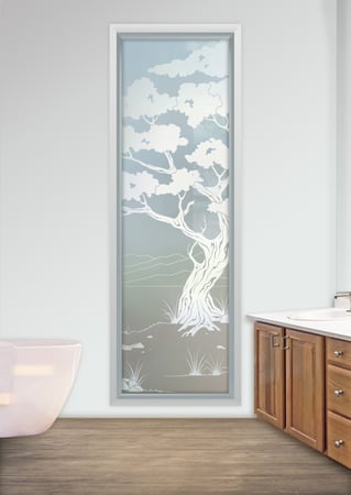 Window with sandblast Frosted Glass Design Art Glass Featuring Sandblast Etched Glass by Sans Soucie