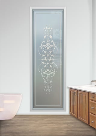 Window with sandblast Frosted Glass Design Art Glass Featuring Sandblast Etched Glass by Sans Soucie