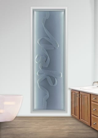 Window with sandblast Frosted Glass Design Art Glass Featuring Sandblast Etched Glass by Sans Soucie