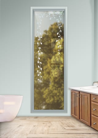 Window with sandblast Frosted Glass Design Art Glass Featuring Sandblast Etched Glass by Sans Soucie