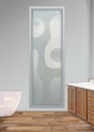 Window with sandblast Frosted Glass Design Art Glass Featuring Sandblast Etched Glass by Sans Soucie