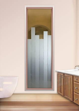 Window with sandblast Frosted Glass Design Art Glass Featuring Sandblast Etched Glass by Sans Soucie