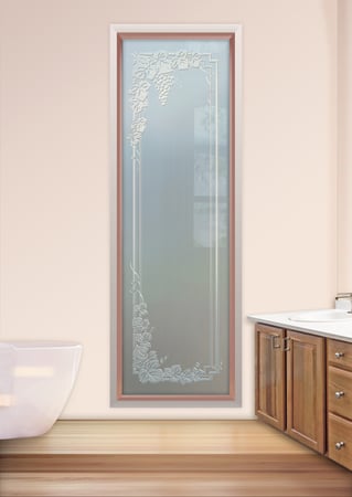 Window with sandblast Frosted Glass Design Art Glass Featuring Sandblast Etched Glass by Sans Soucie