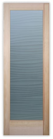 Pantry Door with Frosted Glass Patterns Nokes Waves Design by Sans Soucie