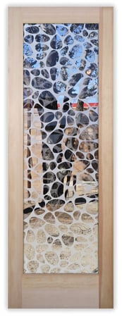 Front Door showcasing a Frosted Glass Patterns Design with Sandblast Etched Glass Art by Sans Soucie Web Design