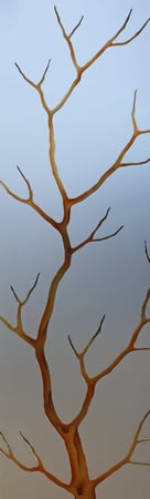 Door Glass Insert with a Frosted Glass Branch Out Trees Design for Semi-Private by Sans Soucie Art Glass