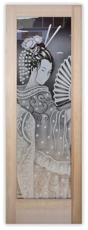 Front Door with sandblast Frosted Glass Design Art Glass Featuring Sandblast Etched Glass by Sans Soucie