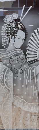 Door Glass Insert with sandblast Frosted Glass Design Art Glass Featuring Sandblast Etched Glass by Sans Soucie