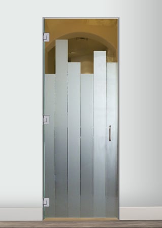 Interior Glass Door with sandblast Frosted Glass Design Art Glass Featuring Sandblast Etched Glass by Sans Soucie
