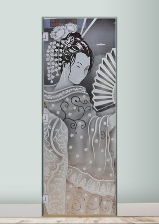 Interior Glass Door with sandblast Frosted Glass Design Art Glass Featuring Sandblast Etched Glass by Sans Soucie