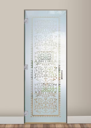 Interior Glass Door with sandblast Frosted Glass Design Art Glass Featuring Sandblast Etched Glass by Sans Soucie