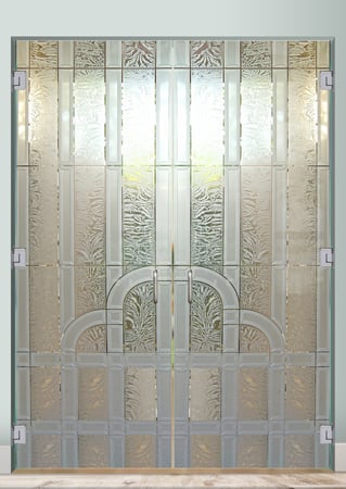 Interior Glass Door with sandblast Frosted Glass Design Art Glass Featuring Sandblast Etched Glass by Sans Soucie