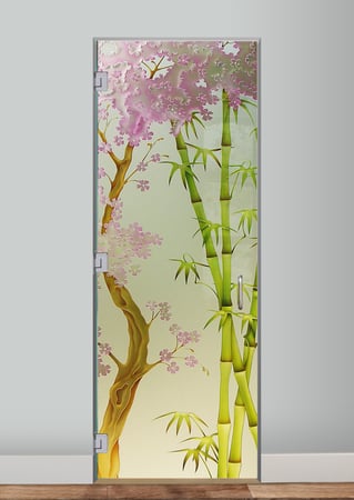 Interior Glass Door with sandblast Frosted Glass Design Art Glass Featuring Sandblast Etched Glass by Sans Soucie