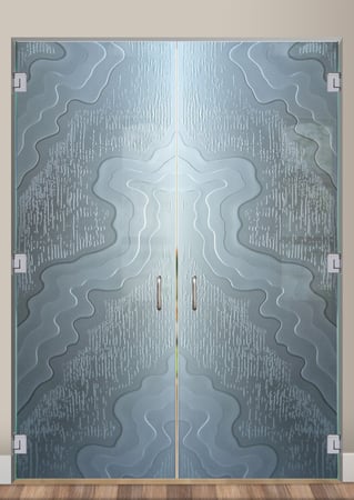 Interior Glass Door with sandblast Frosted Glass Design Art Glass Featuring Sandblast Etched Glass by Sans Soucie