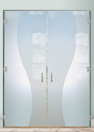 Interior Glass Door with sandblast Frosted Glass Design Art Glass Featuring Sandblast Etched Glass by Sans Soucie