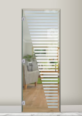 Interior Glass Door with sandblast Frosted Glass Design Art Glass Featuring Sandblast Etched Glass by Sans Soucie