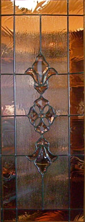 Door Glass Insert showcasing a Frosted Glass Traditional Design with Sandblast Etched Glass Art by Sans Soucie Beautiful Bevels II Design