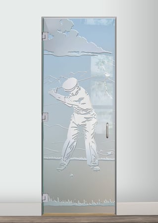 Interior Glass Door with Frosted Glass Desert Desert Golfer Design by Sans Soucie