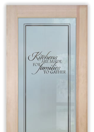 Pantry Door with sandblast Frosted Glass Design Art Glass Featuring Sandblast Etched Glass by Sans Soucie