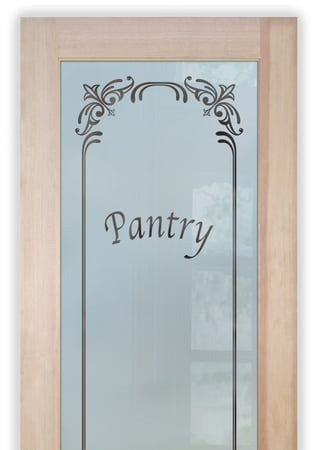 Pantry Door with Frosted Glass Traditional Lenora Design by Sans Soucie