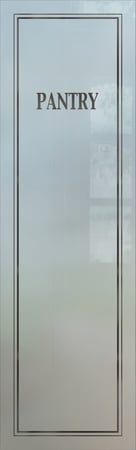 Pantry Insert with a sandblast Frosted Glass Traditional Design Custom-Designed Decorative Etched Glass