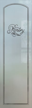 Pantry Insert with a sandblast Frosted Glass Traditional Design Custom-Designed Decorative Etched Glass
