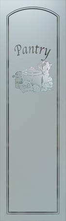 Pantry Insert with sandblast Frosted Glass Design Art Glass Featuring Sandblast Etched Glass by Sans Soucie