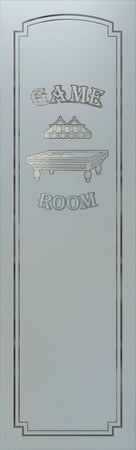 Pantry Insert with Frosted Glass Whimsical Billiards Design by Sans Soucie