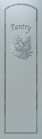 Pantry Insert with sandblast Frosted Glass Design Art Glass Featuring Sandblast Etched Glass by Sans Soucie