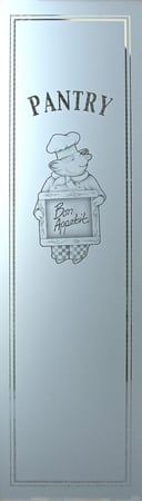 Pantry Insert with sandblast Frosted Glass Design Art Glass Featuring Sandblast Etched Glass by Sans Soucie
