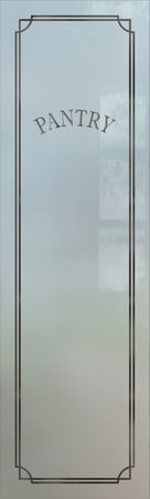 Pantry Insert with sandblast Frosted Glass Design Art Glass Featuring Sandblast Etched Glass by Sans Soucie