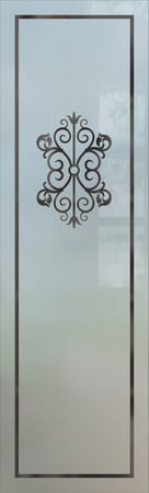 Pantry Insert with Frosted Glass Wrought Iron Granada Design by Sans Soucie