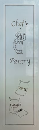 Pantry Insert with sandblast Frosted Glass Design Art Glass Featuring Sandblast Etched Glass by Sans Soucie