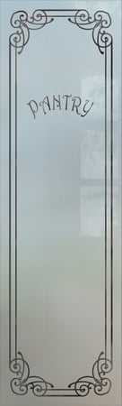 Pantry Insert with a Frosted Glass Naples Harrington Traditional Design for Semi-Private by Sans Soucie Art Glass