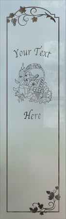 Pantry Insert with sandblast Frosted Glass Design Art Glass Featuring Sandblast Etched Glass by Sans Soucie