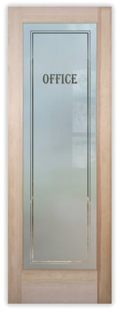 Bathroom Door with a sandblast Frosted Glass Theme Rooms Design Custom-Designed Decorative Etched Glass